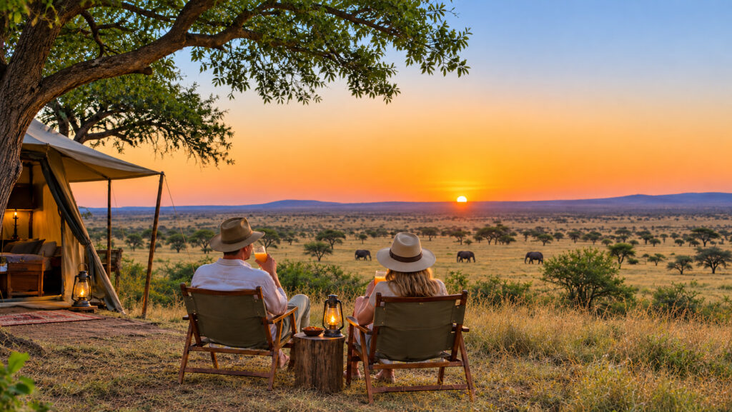 Sundowner at Amboseli