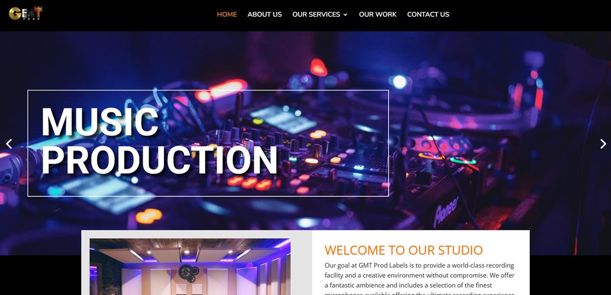 American Music studio website in Kenya